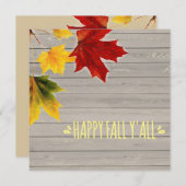 ヴィンテージメー葉プル – ハッピー秋イオール シーズンカード (正面/裏面)
