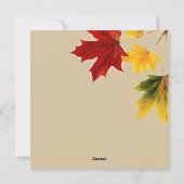 ヴィンテージメー葉プル – ハッピー秋イオール シーズンカード (裏面)