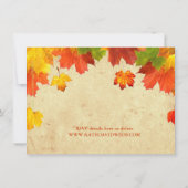 ヴィンテージメ葉プル紅葉結婚ズ 招待状 (裏面)