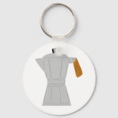 ヴィンテージモカポットコーヒーメーカーレトロエスプレッソ キーホルダー (正面)