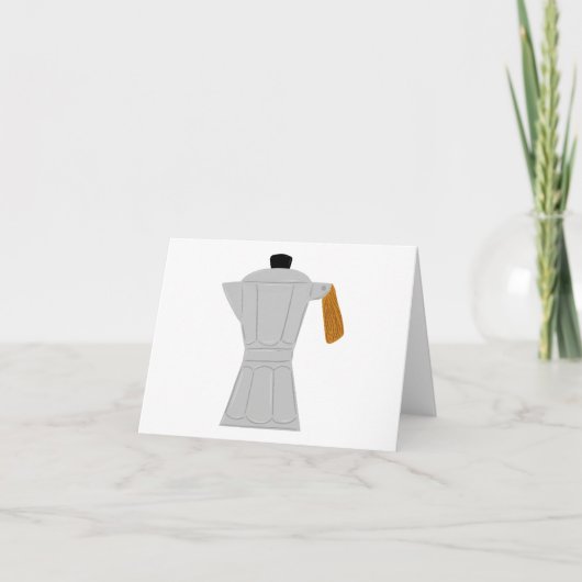ヴィンテージモカポットコーヒーメーカーレトロエスプレッソ サンキューカード (正面)
