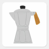 ヴィンテージモカポットコーヒーメーカーレトロエスプレッソ スクエアシール (正面)