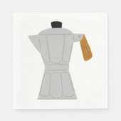 ヴィンテージモカポットコーヒーメーカーレトロエスプレッソ スタンダードランチョンナプキン (正面)