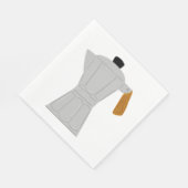 ヴィンテージモカポットコーヒーメーカーレトロエスプレッソ スタンダードランチョンナプキン (角)