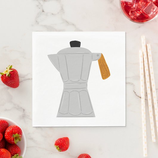 ヴィンテージモカポットコーヒーメーカーレトロエスプレッソ スタンダードランチョンナプキン