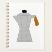 ヴィンテージモカポットコーヒーメーカーレトロエスプレッソ プランナー手帳 (正面)