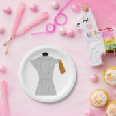 ヴィンテージモカポットコーヒーメーカーレトロエスプレッソ ペーパープレート (パーティー)