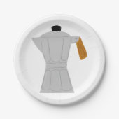 ヴィンテージモカポットコーヒーメーカーレトロエスプレッソ ペーパープレート (正面)
