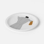 ヴィンテージモカポットコーヒーメーカーレトロエスプレッソ ペーパープレート (アングル)