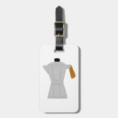 ヴィンテージモカポットコーヒーメーカーレトロエスプレッソ ラゲッジタグ (正面縦)