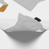 ヴィンテージモカポットコーヒーメーカーレトロエスプレッソ ラッピングペーパー