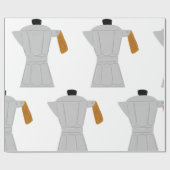 ヴィンテージモカポットコーヒーメーカーレトロエスプレッソ ラッピングペーパー (フラット)