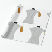 ヴィンテージモカポットコーヒーメーカーレトロエスプレッソ ラッピングペーパー (アンロールド)