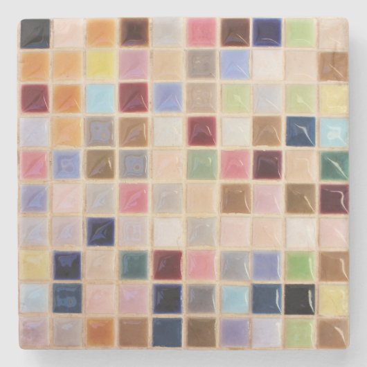 ヴィンテージモザイクタイル ストーンコースター (正面)