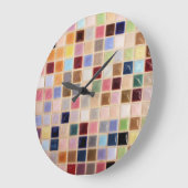 ヴィンテージモザイクタイル ラージ壁時計 (傾斜)