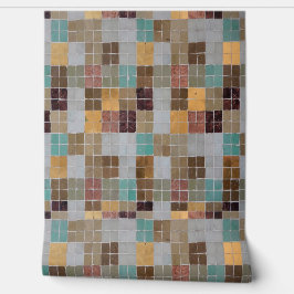 ヴィンテージモザイクタイル 壁紙