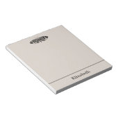 ヴィンテージモスイラストレーションブラックアンドバフ ノートパッド (アングル)