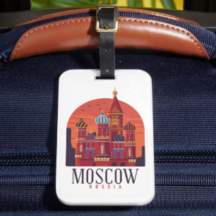 ヴィンテージモスクワロシアクレムリンスカイライン ラゲッジタグ