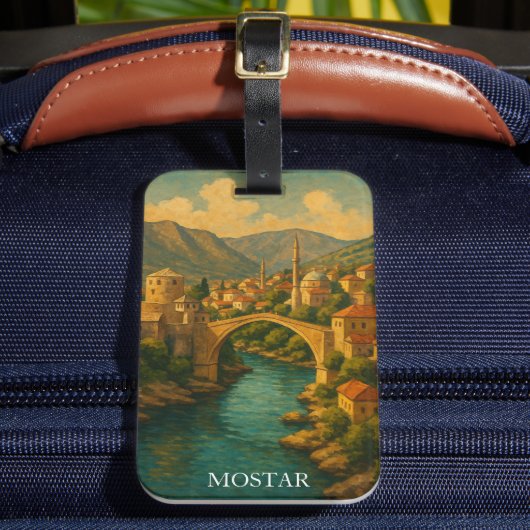 ヴィンテージモスターブリッジボスニアトラベル ラゲッジタグ (正面インサイチュ2)