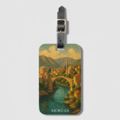ヴィンテージモスターブリッジボスニアトラベル ラゲッジタグ (正面縦)