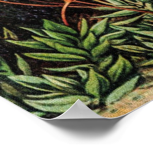 ヴィンテージモスプラントムシナエバイエルンストヘイケル ポスター (角)