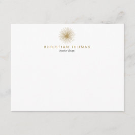 ヴィンテージモダニストインテリアデザイナーフラットノートカード ノートカード