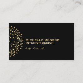 ヴィンテージモダニストスターバストインテリアデザイナーBlk 名刺