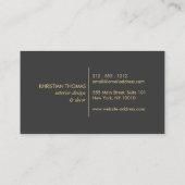 ヴィンテージモダニスト金ゴールドスプートニクインテリアデザイナー2 名刺 (裏面)