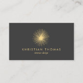 ヴィンテージモダニスト金ゴールドスプートニクインテリアデザイナー2 名刺 (正面)