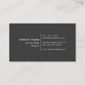 ヴィンテージモダニスト金ゴールドスプートニクインテリアデザイナー 名刺 (裏面)