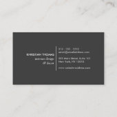 ヴィンテージモダニスト金ゴールドスプートニクインテリアデザイナー 名刺 (裏面)