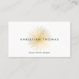 ヴィンテージモダニストLuxe金ゴールドSputnik Designer 名刺