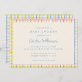 ヴィンテージモダンかわいいパステルプライド赤ちゃんシャワー 招待状 (正面/裏面)