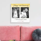 ヴィンテージモダンと結婚の写真50周年記念 キャンバスプリント (インサイチュ (リビング))