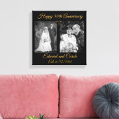 ヴィンテージモダンと結婚の写真50周年記念 キャンバスプリント (インサイチュ (リビング))