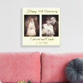 ヴィンテージモダンと結婚の写真50周年記念 キャンバスプリント (インサイチュ (リビング))