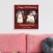 ヴィンテージモダンと結婚の写真50周年記念 キャンバスプリント (インサイチュ (リビング))