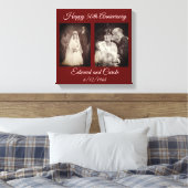 ヴィンテージモダンと結婚の写真50周年記念 キャンバスプリント (インサイチュ (寝室))