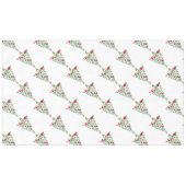 ヴィンテージモダンのクリスマスツリー テーブルクロス (正面(横))