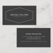 ヴィンテージモダンの弁護士、弁護士のエンブレム 名刺 (正面/裏面)