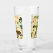 ヴィンテージモダンの花ジャングル熱帯地方 タンブラーグラス (左)