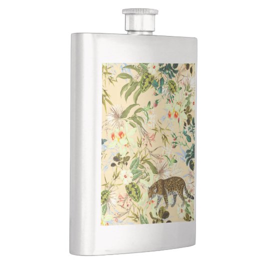 ヴィンテージモダンの花ジャングル熱帯地方 フラスク (右)
