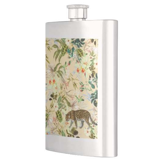 ヴィンテージモダンの花ジャングル熱帯地方 フラスク (左)