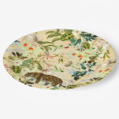 ヴィンテージモダンの花ジャングル熱帯地方 ペーパープレート (アングル)