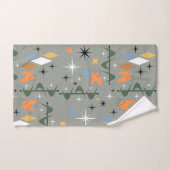 ヴィンテージモダンの象徴的な胃スターバスト灰色の線 バスタオルセット (ハンドタオル)