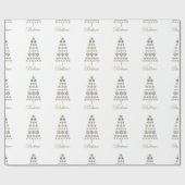 ヴィンテージモダンの雪片 ラッピングペーパー (フラット)