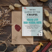 ヴィンテージモダンはチャペルに行く結婚ぞ 招待状