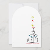 ヴィンテージモダンはチャペルに行く結婚ぞ 招待状 (裏面)