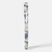 ヴィンテージモダンアイボリーネイビーブルーフローラルパターン Case-Mate iPhoneケース (裏面 / 左)