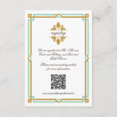 ヴィンテージモダンアールデコミント&金ゴールド結婚ズ エンクロージャーカード (正面)